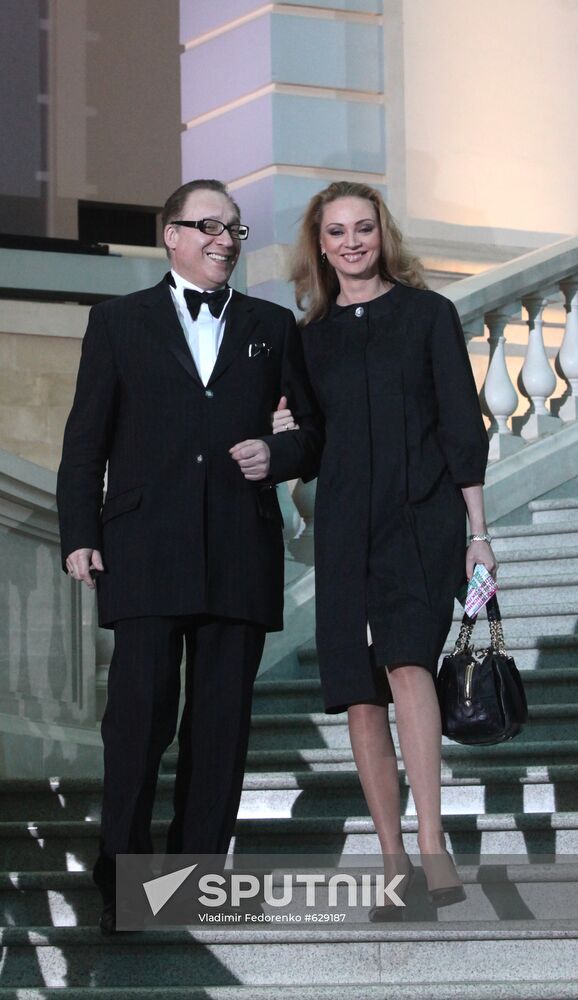 Maksim Dunayevsky with his wife, Marina