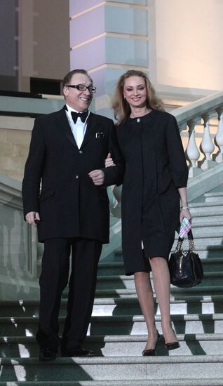 Maksim Dunayevsky with his wife, Marina