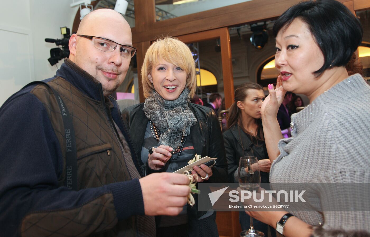 Alexandra Buratayeva, Yana Churikova with her husband