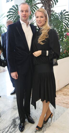 Olesya Sudzilovskaya with her husband