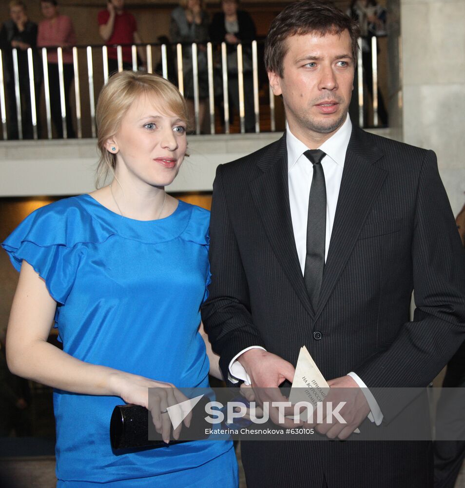 Andrei Merzlikin with his wife Anna