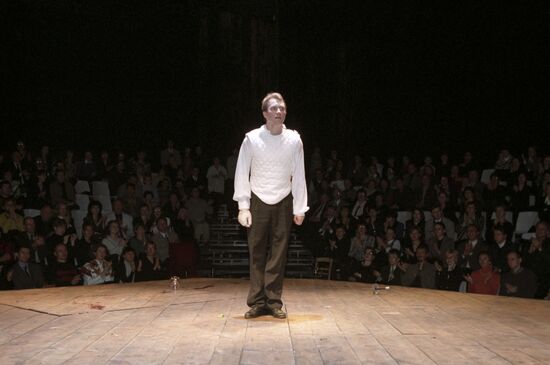 Yevgeny Mironov in scene from play Hamlet