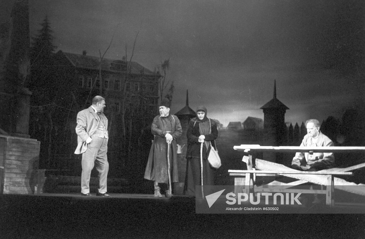 Scene from "The Old Man" play by Maksim Gorky