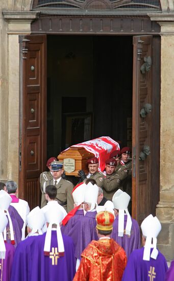 Funeral of Polish President Lech Kaczynski held in Krakow