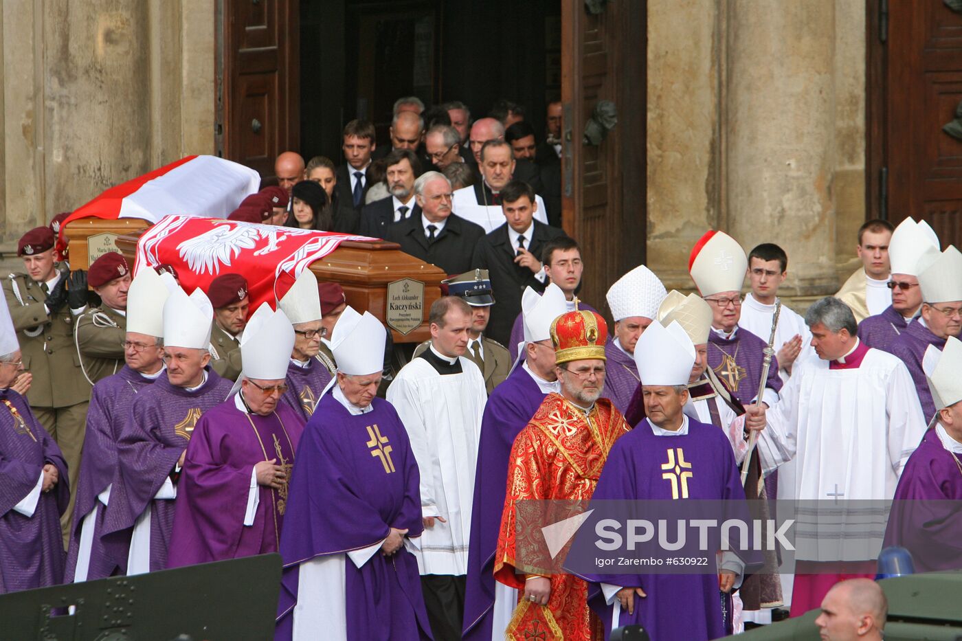 Funeral of Polish President Lech Kaczynski held in Krakow