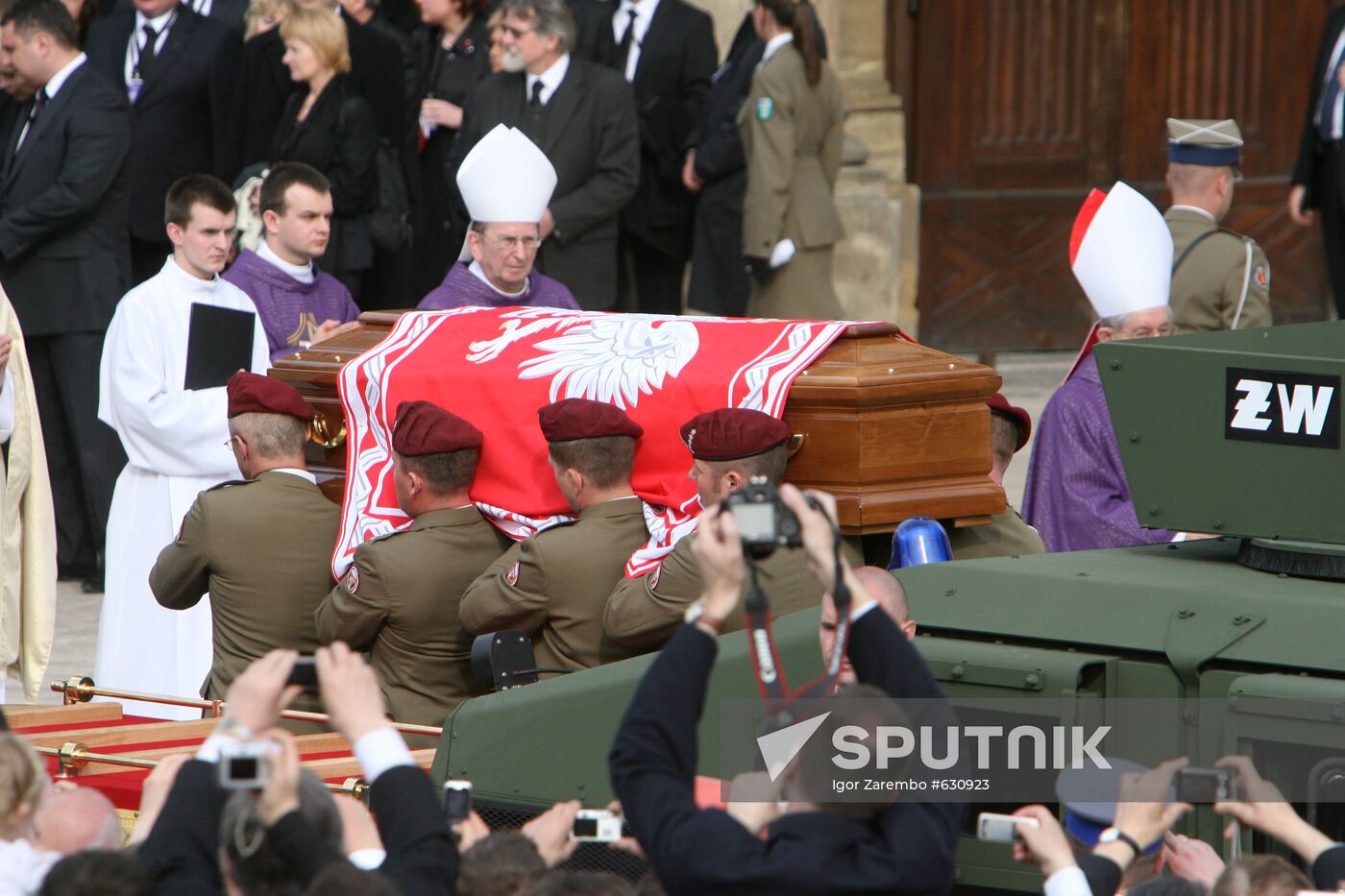Funeral of Polish President Lech Kaczynski held in Krakow