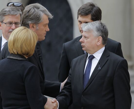Funeral of Polish President Lech Kaczynski held in Krakow