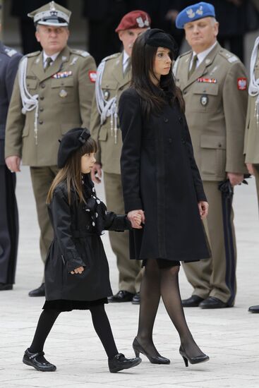 Funeral of Polish President Lech Kaczynski held in Krakow