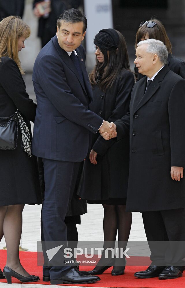 Funeral of Polish President Lech Kaczynski held in Krakow