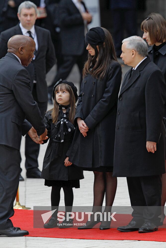 Funeral of Polish President Lech Kaczynski held in Krakow