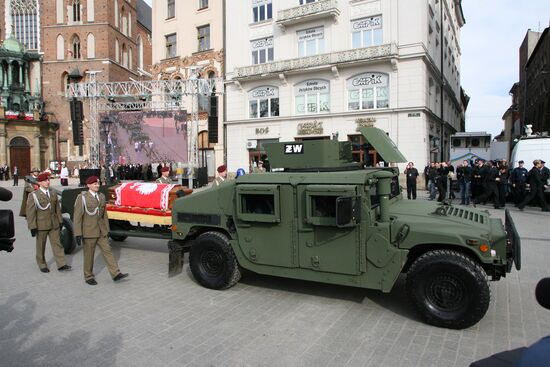 Funeral of Polish President held in Krakow