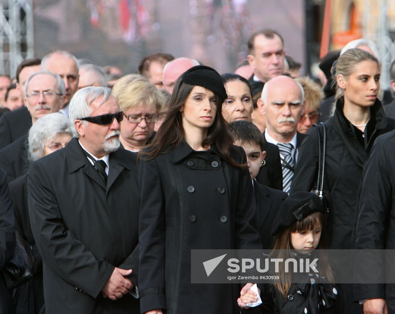 Funeral of Polish President Lech Kaczynski held in Krakow