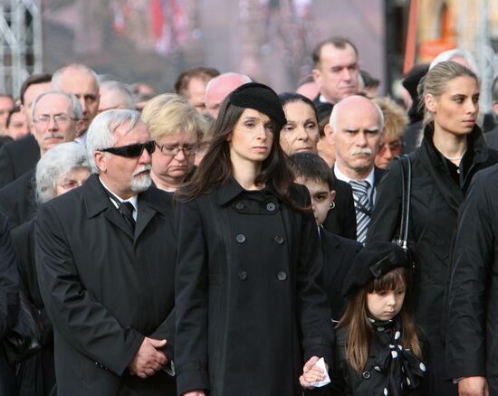 Funeral of Polish President Lech Kaczynski held in Krakow