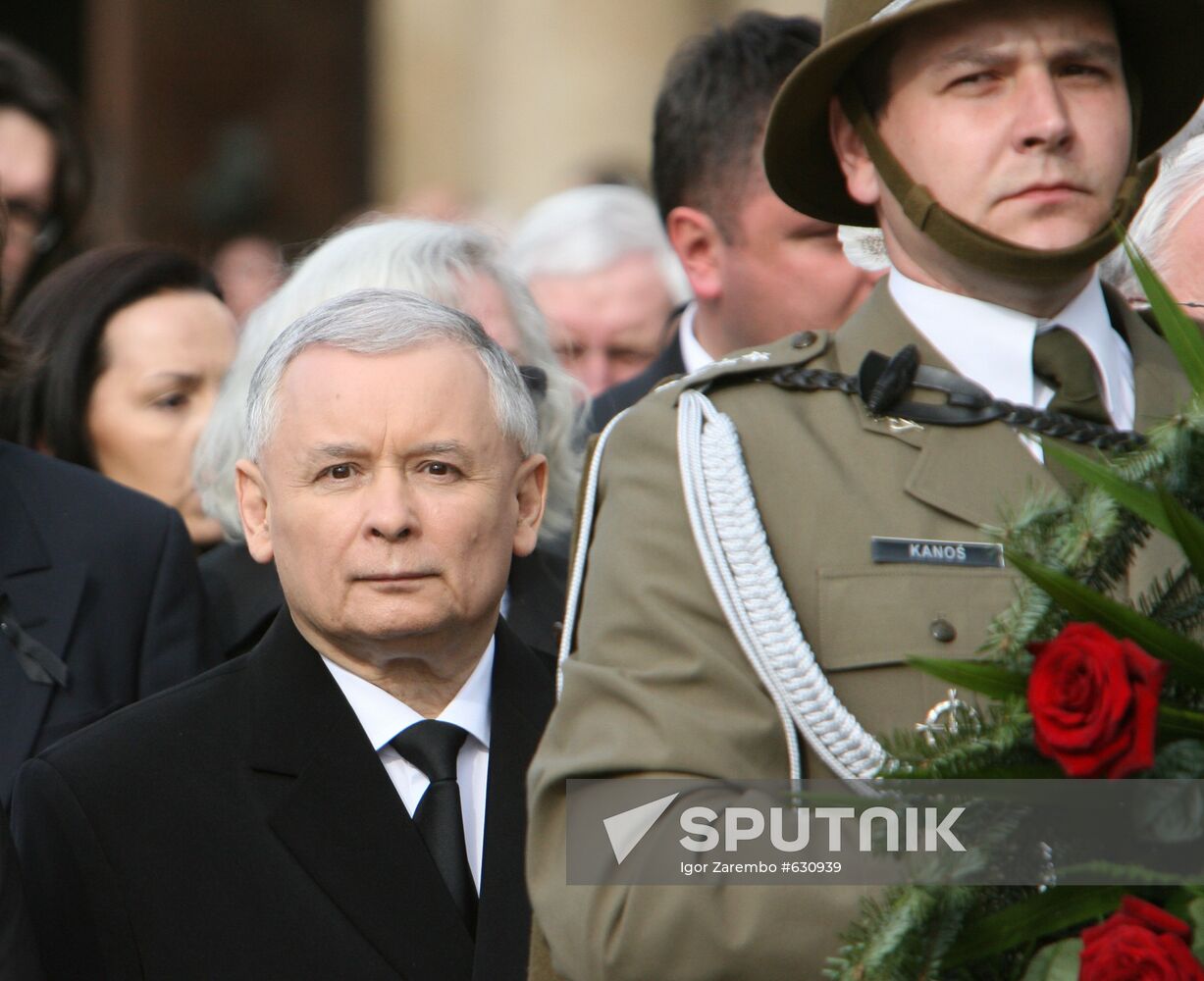 Funeral of Polish President Lech Kaczynski held in Krakow