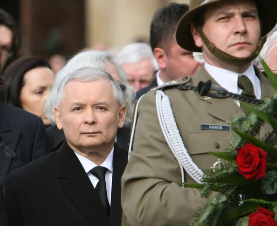 Funeral of Polish President Lech Kaczynski held in Krakow