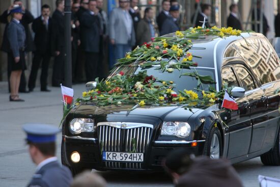 Funeral of Polish President Lech Kaczynski held in Krakow