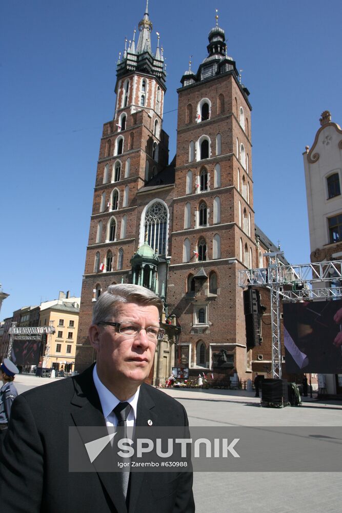 Funeral of Polish President Lech Kaczynski held in Krakow