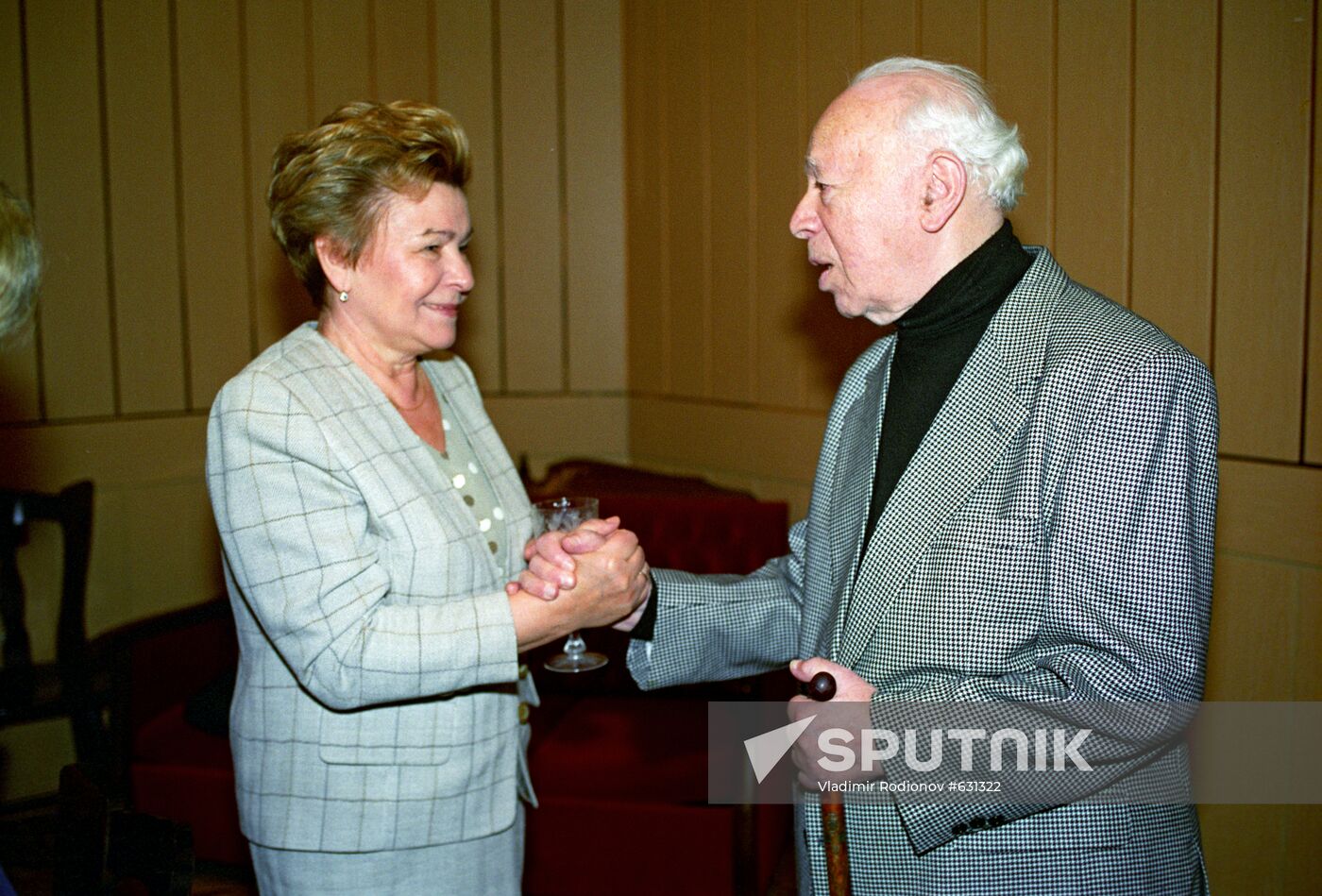 Naina Yeltsin and Valentin Pluchek