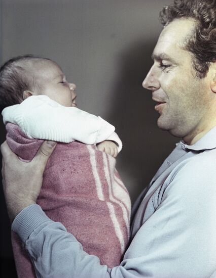Gherman Titov with daughter Tatiana.