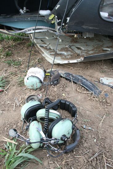 AS-350 helicopter crashed in Moscow Region