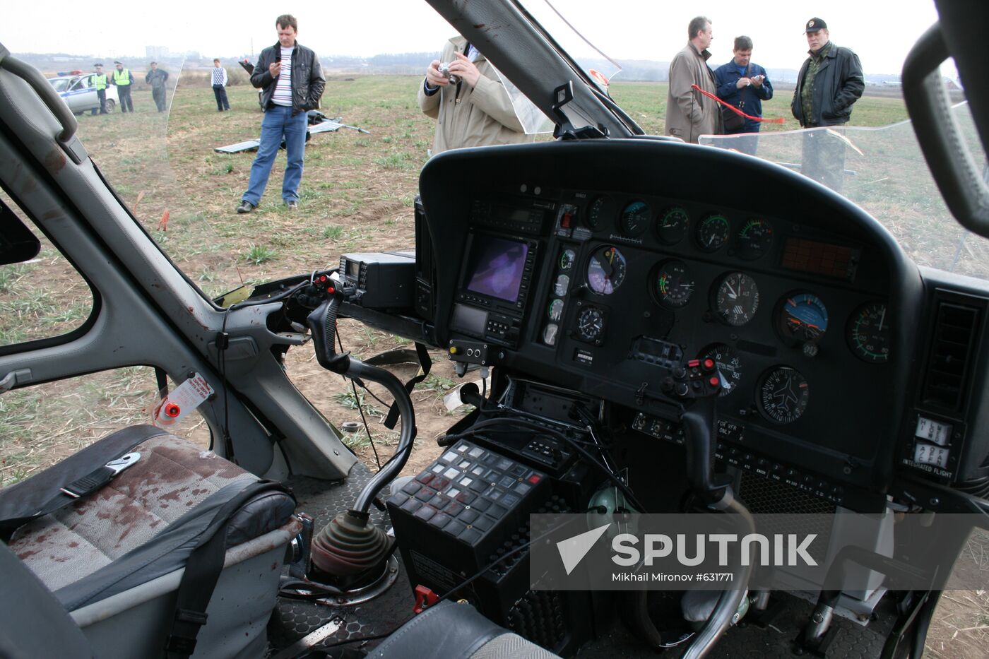 AS-350 helicopter crashed in Moscow Region
