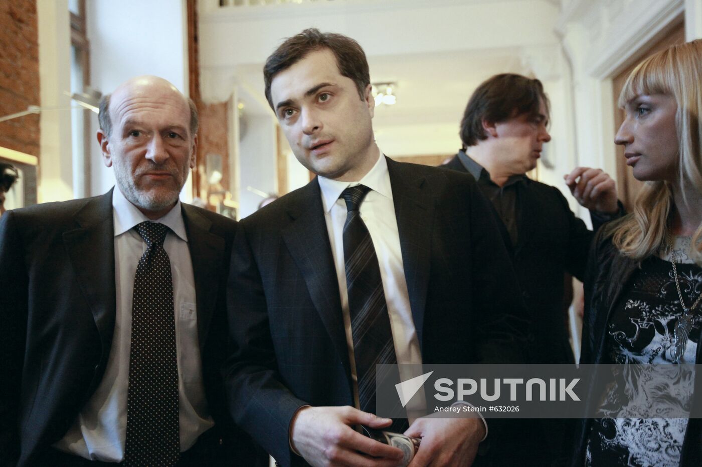 Alexander Voloshin, Vladislav Surkov and Konstantin Ernst