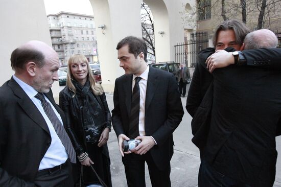 Alexander Voloshin, Vladislav Surkov and Konstantin Ernst