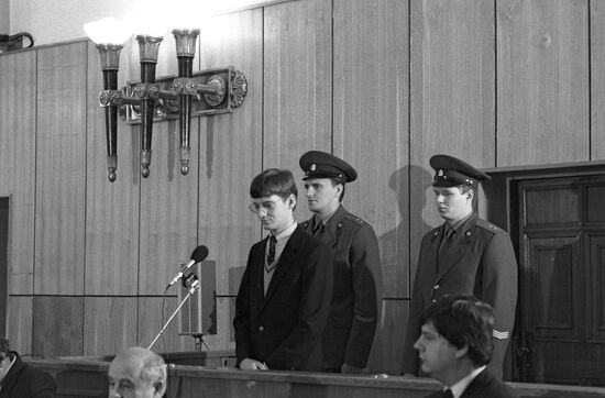 Mathias Rust in courtroom