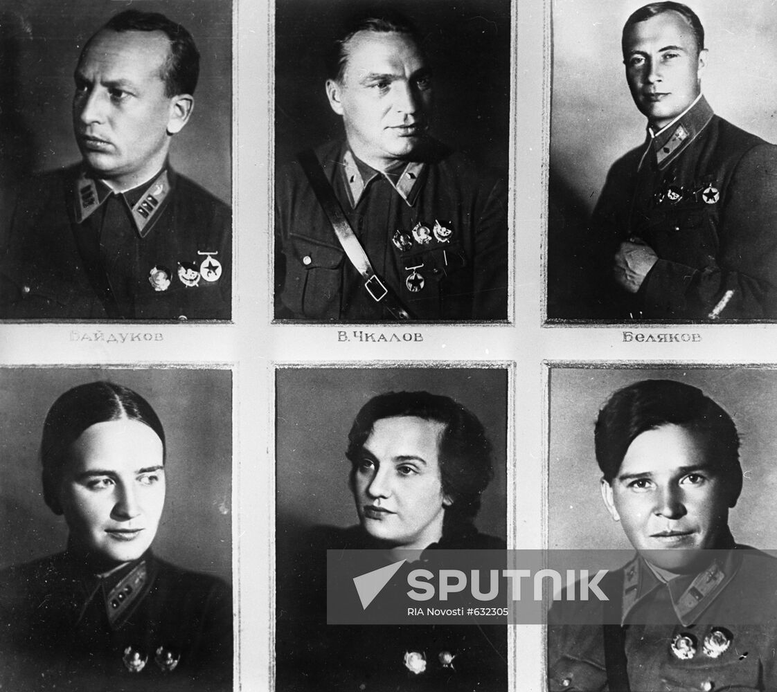 Soviet hero-pilots.