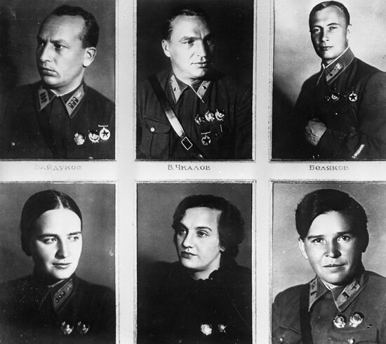 Soviet hero-pilots.