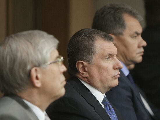 Sergei Ignatyev, Igor Sechin and Sergei Shoigu