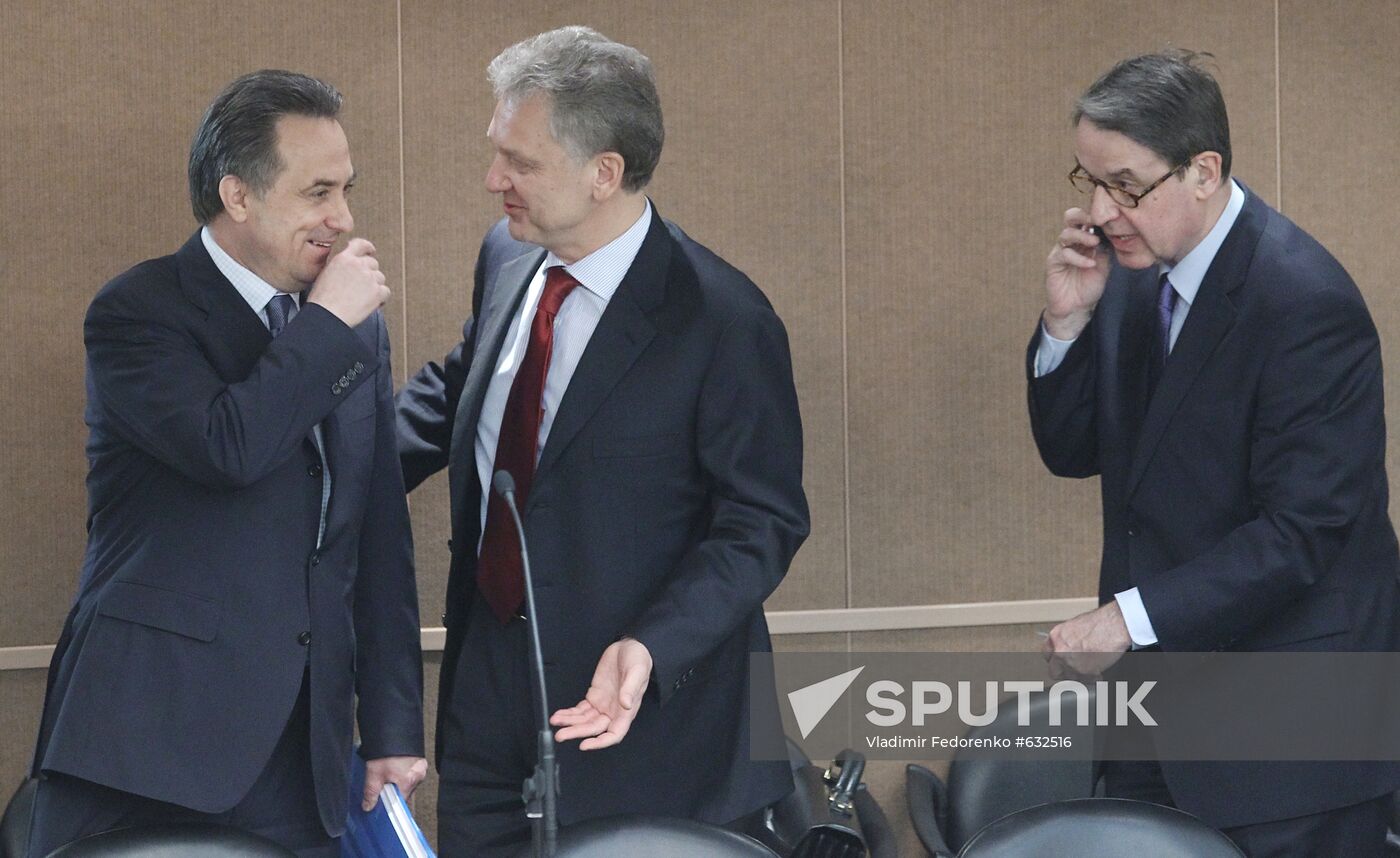 Vitaly Mutko, Viktor Khristenko and Alexander Avdeyev