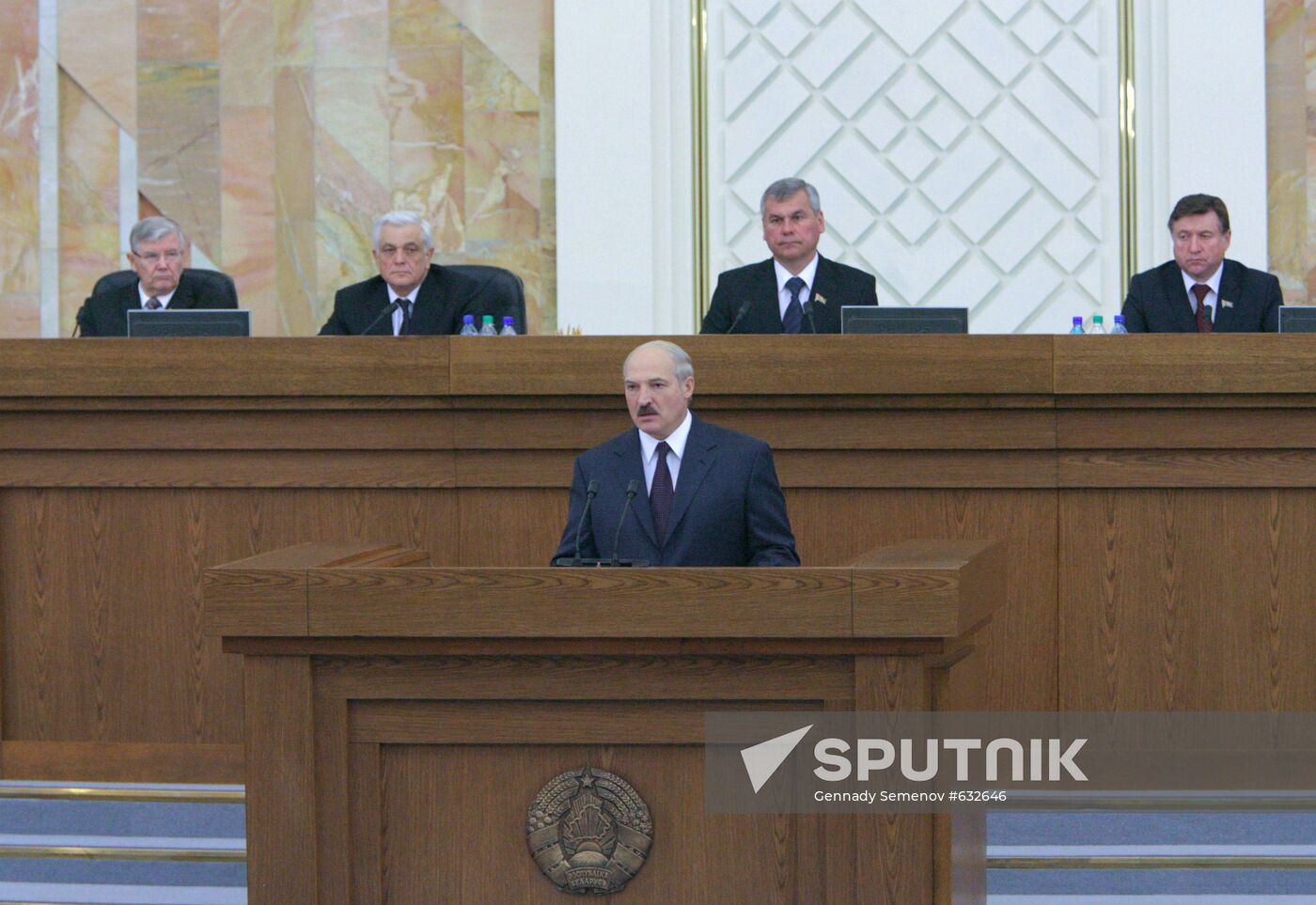 Belarusian President Alexander Lukashenko addresses nation