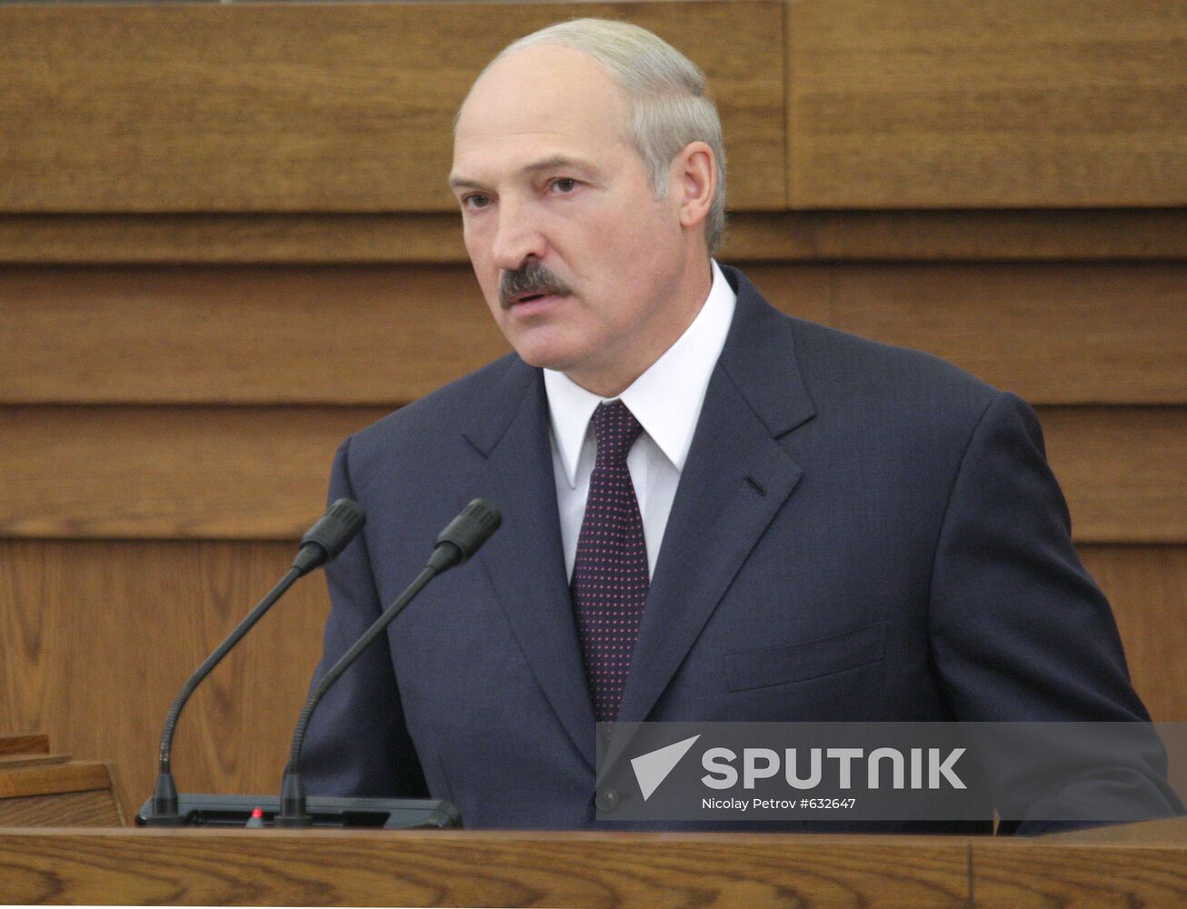 Belarusian President Alexander Lukashenko addresses nation