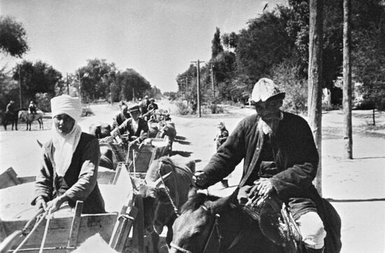 Scene from film Kazakhstan in Great Patriotic War of 1941-1945