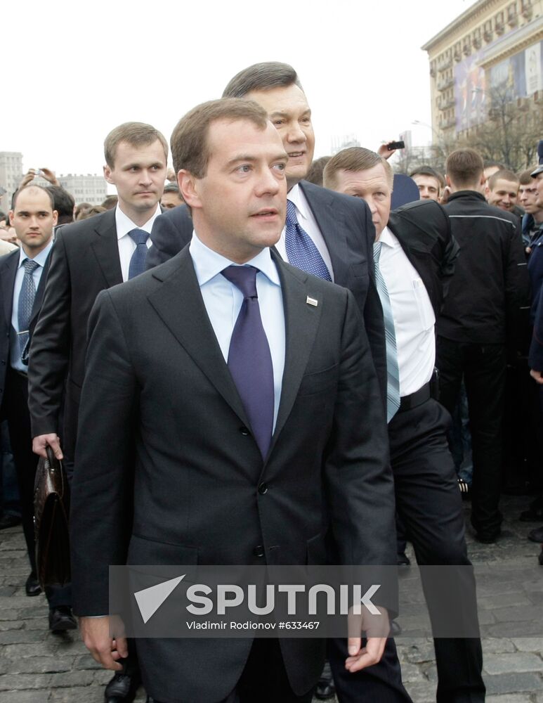 Dmitry Medvedev visits Ukraine