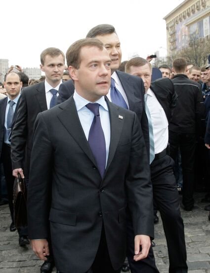 Dmitry Medvedev visits Ukraine