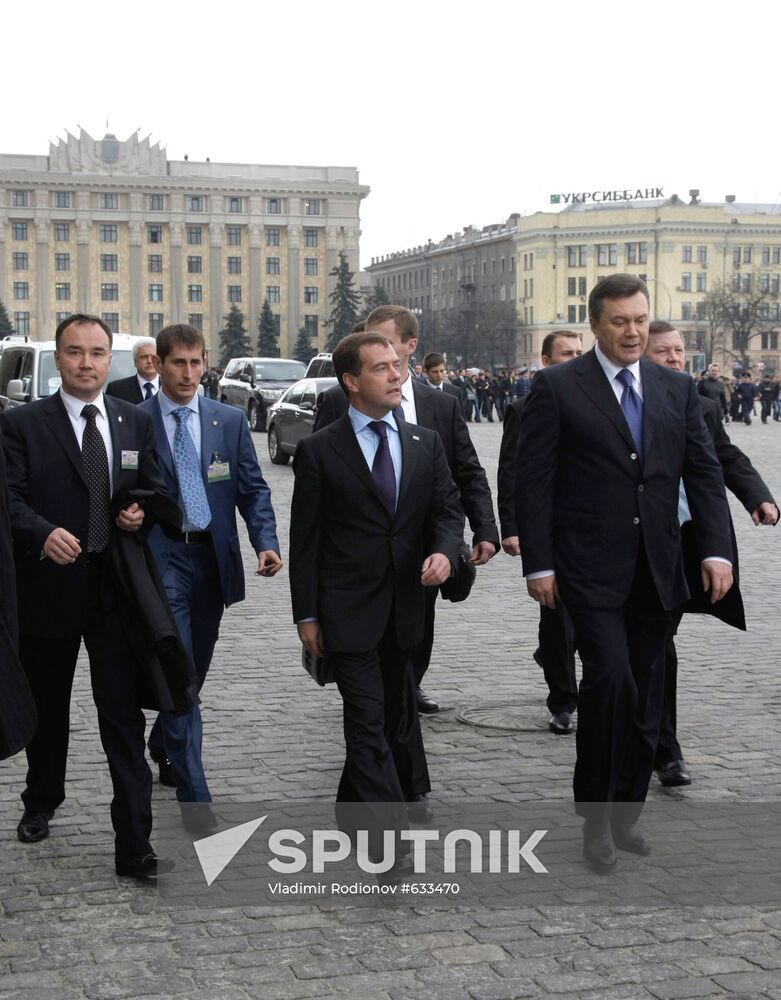 Dmitry Medvedev visits Ukraine