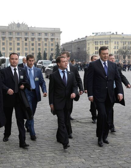 Dmitry Medvedev visits Ukraine