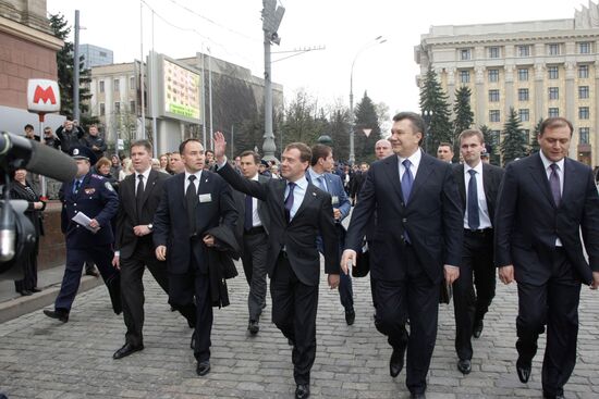 Dmitry Medvedev visits Ukraine