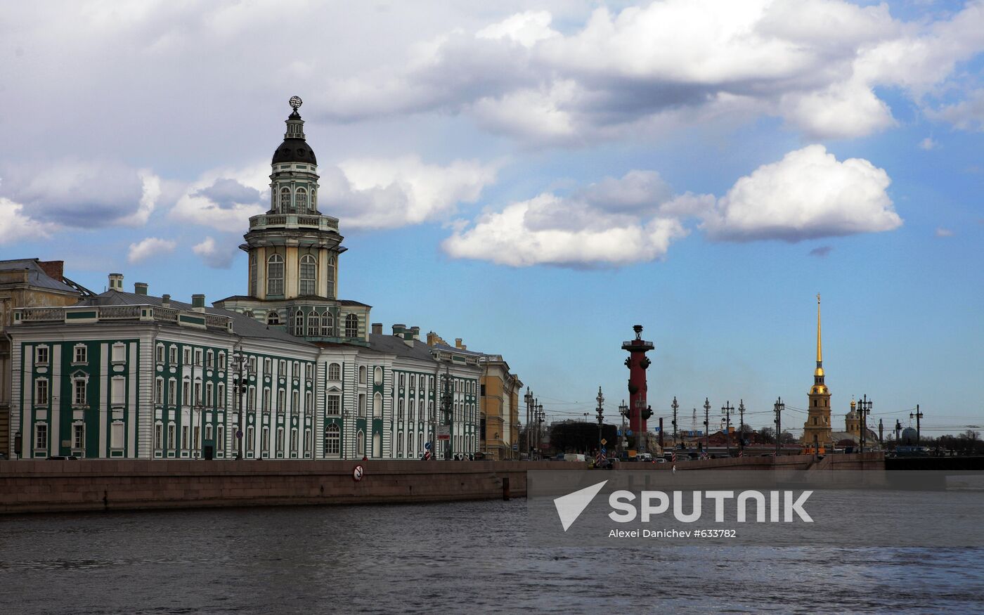 View at Kunstkamera, Saints Peter and Paul Cathedral