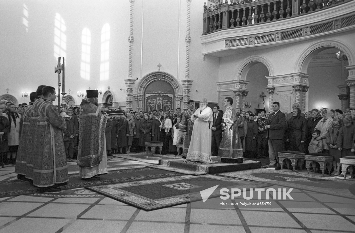 Patriarch Alexy II at Life-Giving Trinity Church