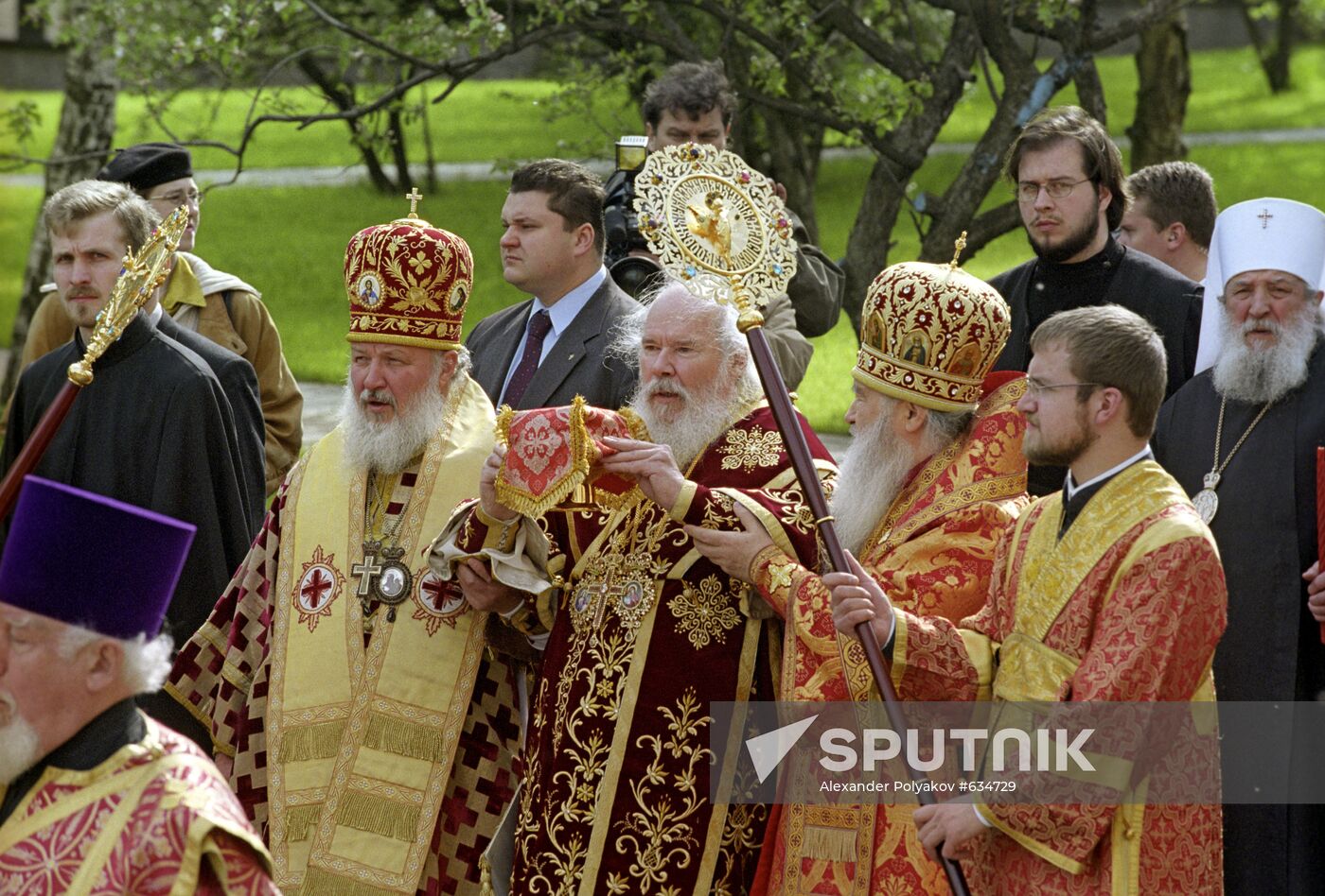 Patriarch Alexy II at Life-Giving Trinity Church