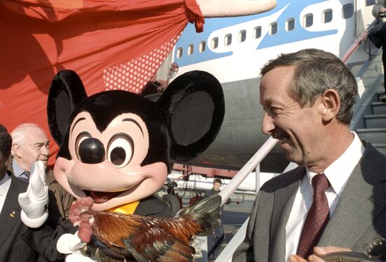 Mickey Mouse and Roy Edward Disney