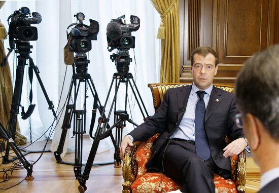 Dmitry Medvedev gives interview to Norway's Aftenposten