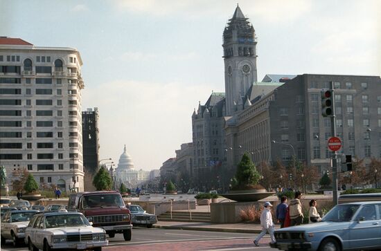 On one of the streets of Washington,DC