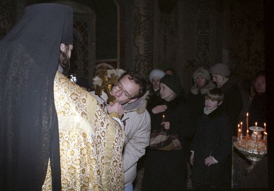 A festive service at the Intercession Cathedral