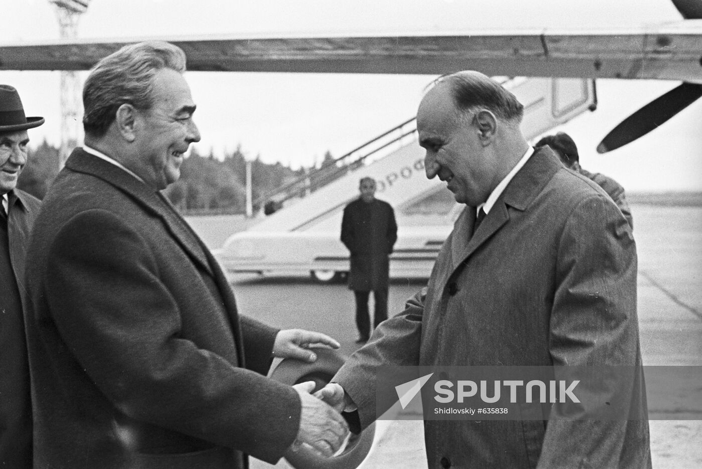 Leonid Brezhnev with Todor Zhivkov