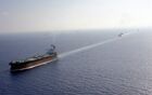 Foreign warship escorts vessels in Gulf of Aden