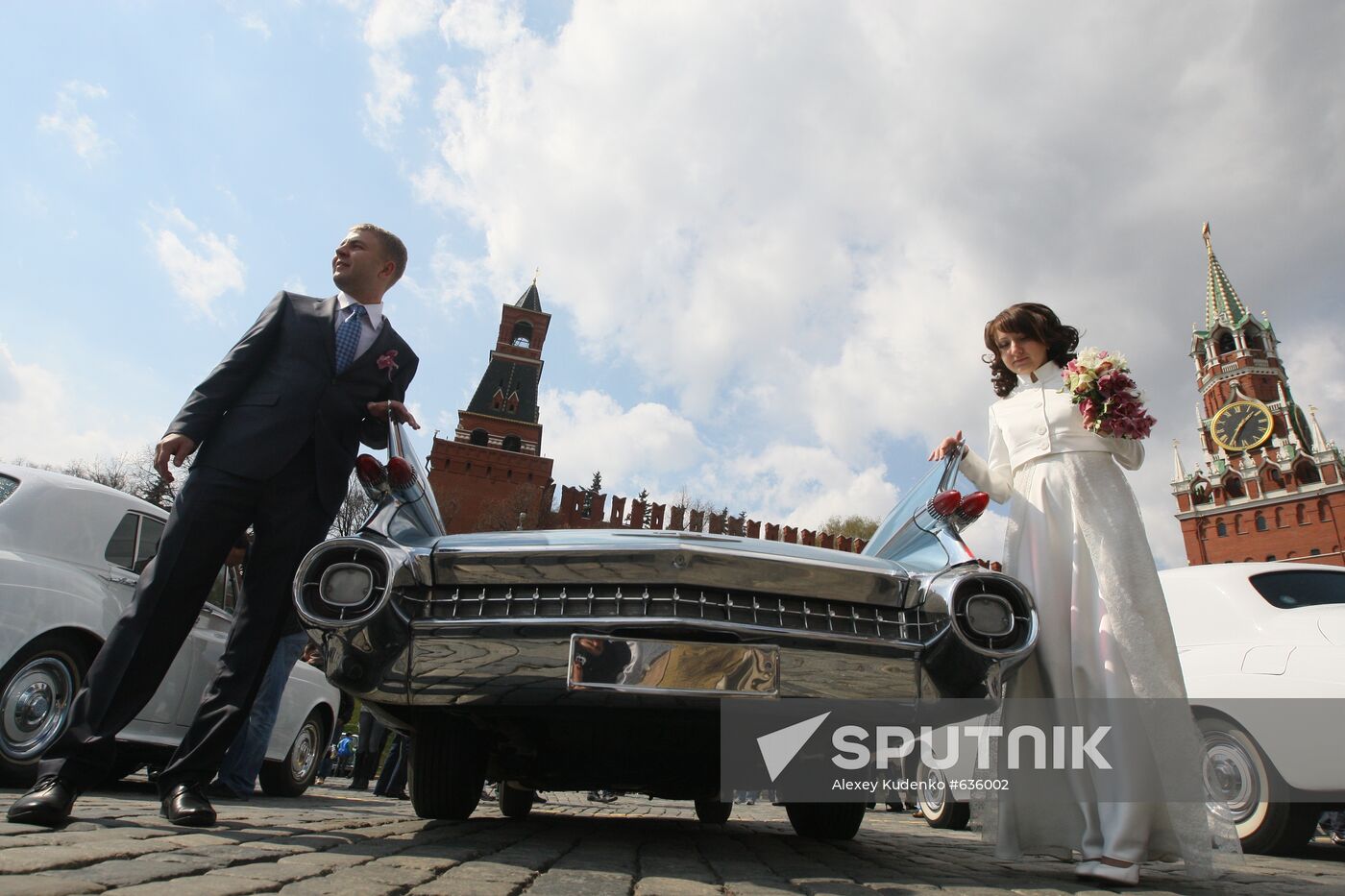 Retro cars on Vasilyevsky Descent